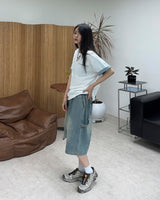 セレン チェック ロールアップ ショートスリーブ Tシャツ