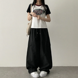 ロックレットカラーラグラン半袖Tシャツ