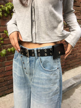 YWD STUDDED WALLET BELT (1color)