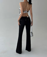 Basic Low-Rise Bootcut Pants