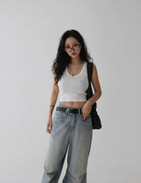 Insider pintuck wide jeans