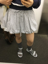 【即日発送】Pumpkin Check Mini Skirt
