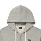TEMPUS パッチクロップフードジップアップ (GREY MELANGE)