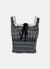 Terry Smoke Crop Blouse