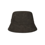 VA Stud Vegan Leather Bucket Hat / Khakibrown