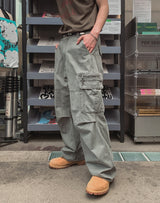 ラディック ウォッシュド ジッパー カーゴ ワイド パンツ