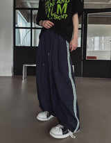 Route Track Color Matching Wide Pants