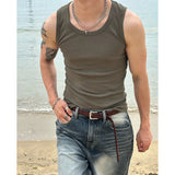[MUSCLE FIT] Golgi basic fitting sleeveless