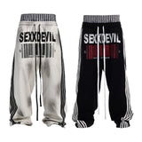 SEXXDEVIL デュアルウエストストライプスウェットパンツ