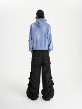 SEXXDEVIL 00 Washed Zip-Up Hoodie