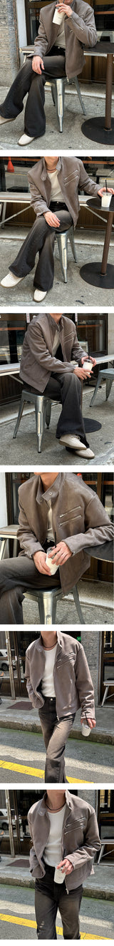 [F/W] ブラッシュウォッシングフレアデニムパンツ (2color)