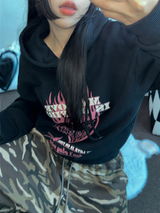 LOVING IN FIRE HOODIE T SHIRT 🖤🩷2COLOR