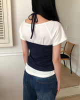 (Sleeveless) ニューラルホルター半袖Tシャツ
