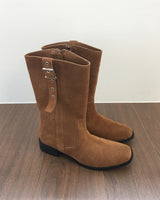 Square toe buckle boots  (3color)