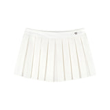 Low-Rise Slim Mini Skirt Pants_White