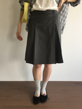 Fold wrap midi skirt (2color)