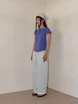 SHELL CAP SLEEVE T (BLUE)