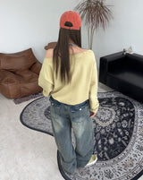 ヘイルバックポケットウォッシュ加工デニムパンツ