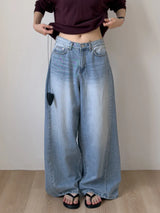 552 Cut-out Wide Denim Pants