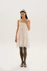 Antique lace dress - beige