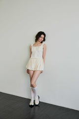 CUDDLY BALLOON SKIRT PANTS / BEIGE