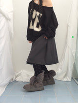 Numbering loose sweatshirt
