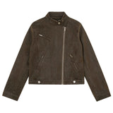 Romy Washed Leather Rider Jacket
