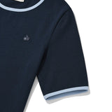 KIRSH PLAIN SLIM FIT RINGER T-SHIRT - DARK NAVY 