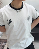 トラン 87 エンブレム リンガー ショートスリーブ Tシャツ