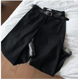 ノーマルブラックワイドデニムパンツ
