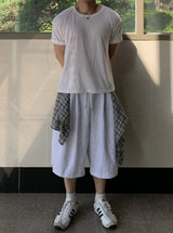 Rayo Check Layered Bermuda Pants
