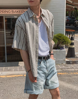 デリアン リネン ショートスリーブシャツ