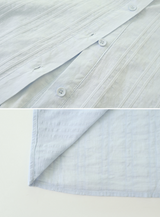 #Natural Stripe Summer Loose Shirt (4color)