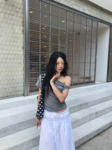 Noir One-Shoulder T