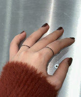 skein black ring(2set)