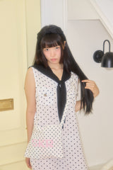 SKR 2-WAY POLKA DOT MINI BAG (WHITE)
