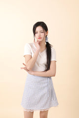 Lace Flower Mini Skirt