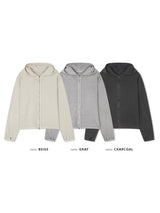 Venis Pigment Cropped Zip Hoodie