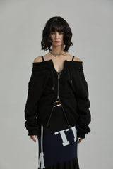 LEADER ZIP-UP -BLACK