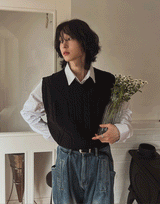 Moss Twist Knit Vest