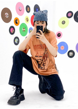 デザインセンスプリントルーズショートスリーブTシャツ