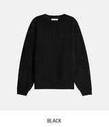 [10% wool] ハグアブルツートーンミックスドモヘアニット