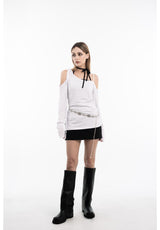 Four seasons low rise banding mini skirt (2 colors)