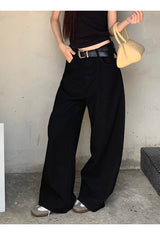 ワイドコットンストレートパンツ