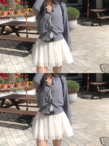 Mellow Slit Neck Button Knit Cardigan