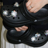 【MADE】dewy flower  shoe charm (very silver, 3pcs)