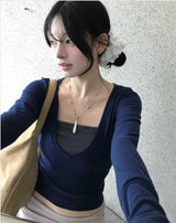 there basic knit bra top