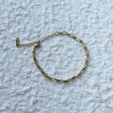 Engraved Link Gold Bracelet