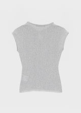 [MADE] Yuti Keyhole Cap Sleeve Short Sleeve Knit Top