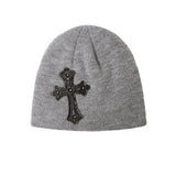 cross beanie (grey)